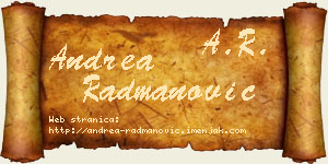 Andrea Radmanović vizit kartica